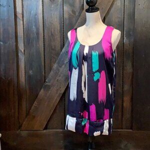 TNA purple pattern workout tank top